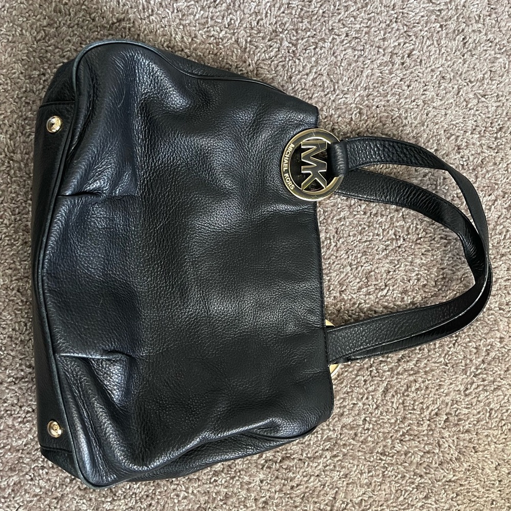 Michael Kors Black Leather Purse - Picture 2 of 6